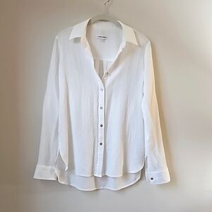 Calvin Klein White Button Down Shirt (S)